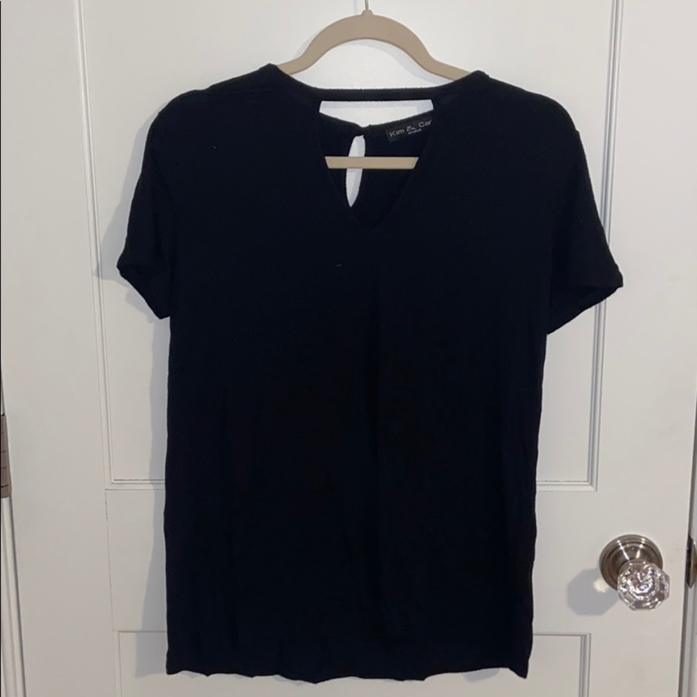 nice black cutout t-shirt